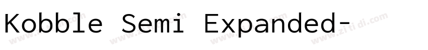 Kobble Semi Expanded字体转换